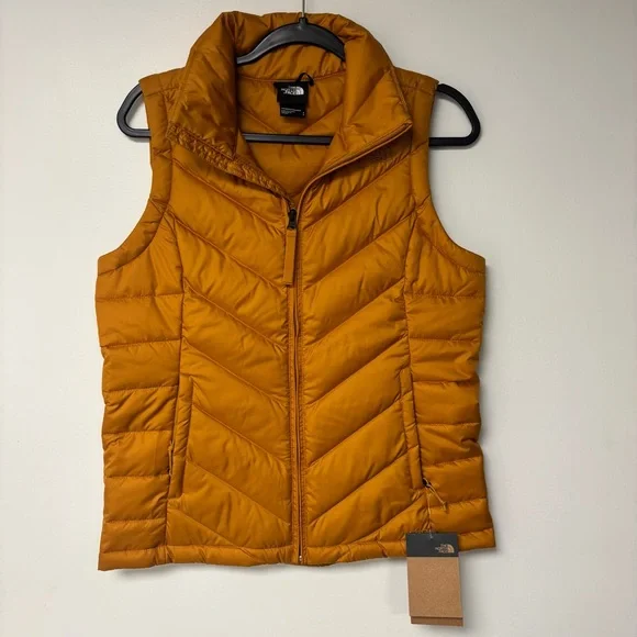 NWT The North Face Womens Alpz 2.0 Down Vest SMALL Citrine Yellow Orange Pumpkin - Picture 2 of 16